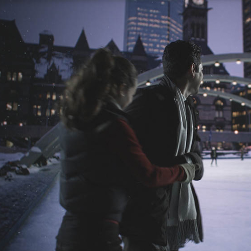 NATHAN PHILIPPS SQUARE,A WINTER S NIGHT SKATING