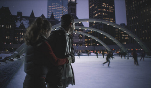 NATHAN PHILIPPS SQUARE,A WINTER S NIGHT SKATING